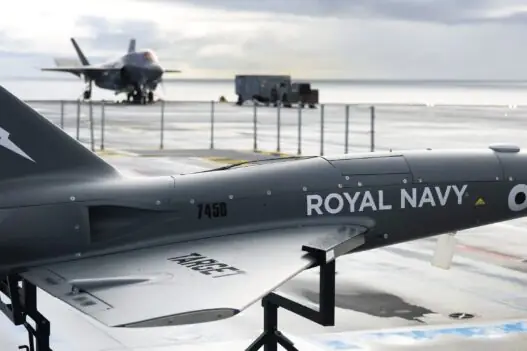 Британські розробники представили бойовий дрон Banshee Jet80, оснащений ракетою Rattler