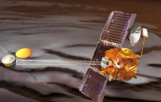 Космічний апарат NASA Odyssey зафіксував гігантську структуру, що проривається крізь атмосферу Марса