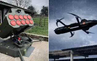 Британська пускова установка HAL10 здатна миттєво запустити до 10 дронів