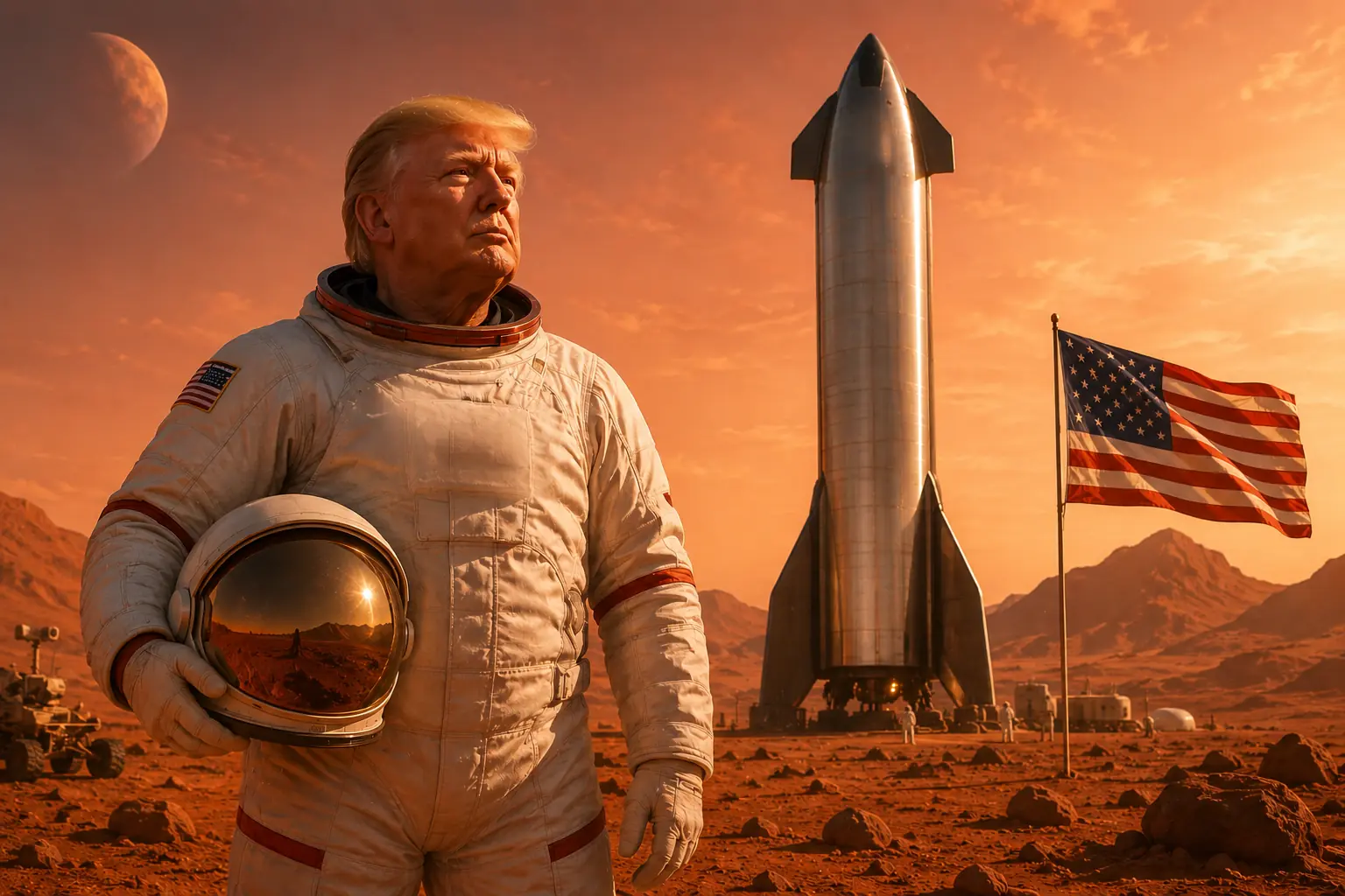 Трамп анонсував створення постійної станції на Місяці та експедицію на Марс