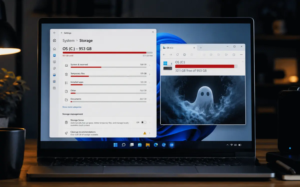 Баг у Windows 11 непомітно заповнює SSD до 500 ГБ